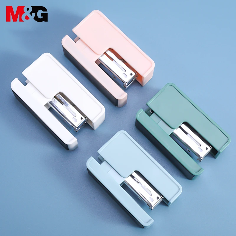 M&G Mini Morandi Color Metal Stapler Set with 640pcs Staples 24/6 Binding Tools Stationery Office Binder School Supplies