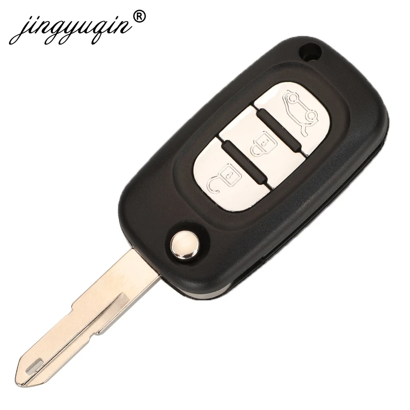 jingyuqin 2/3BTN Modified Flip 433Mhz ID46-7946 /7947 Car Remote Key For Renault Vivaro Movano Traffic Master Kangoo Clio Dacia