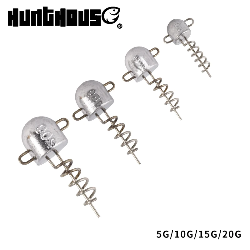 Hunthouse soft lure screw head jig head for big shad 5g 10g 15g 20g fishing tool fishing equipment