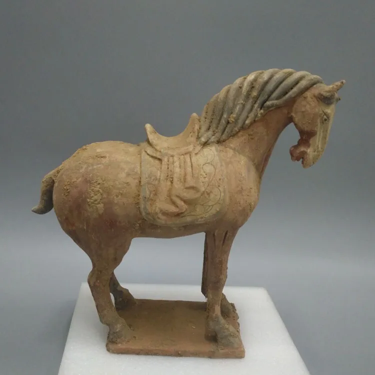 

Rare TangDyansty(618-907）pottery horse statue , Free Shipping