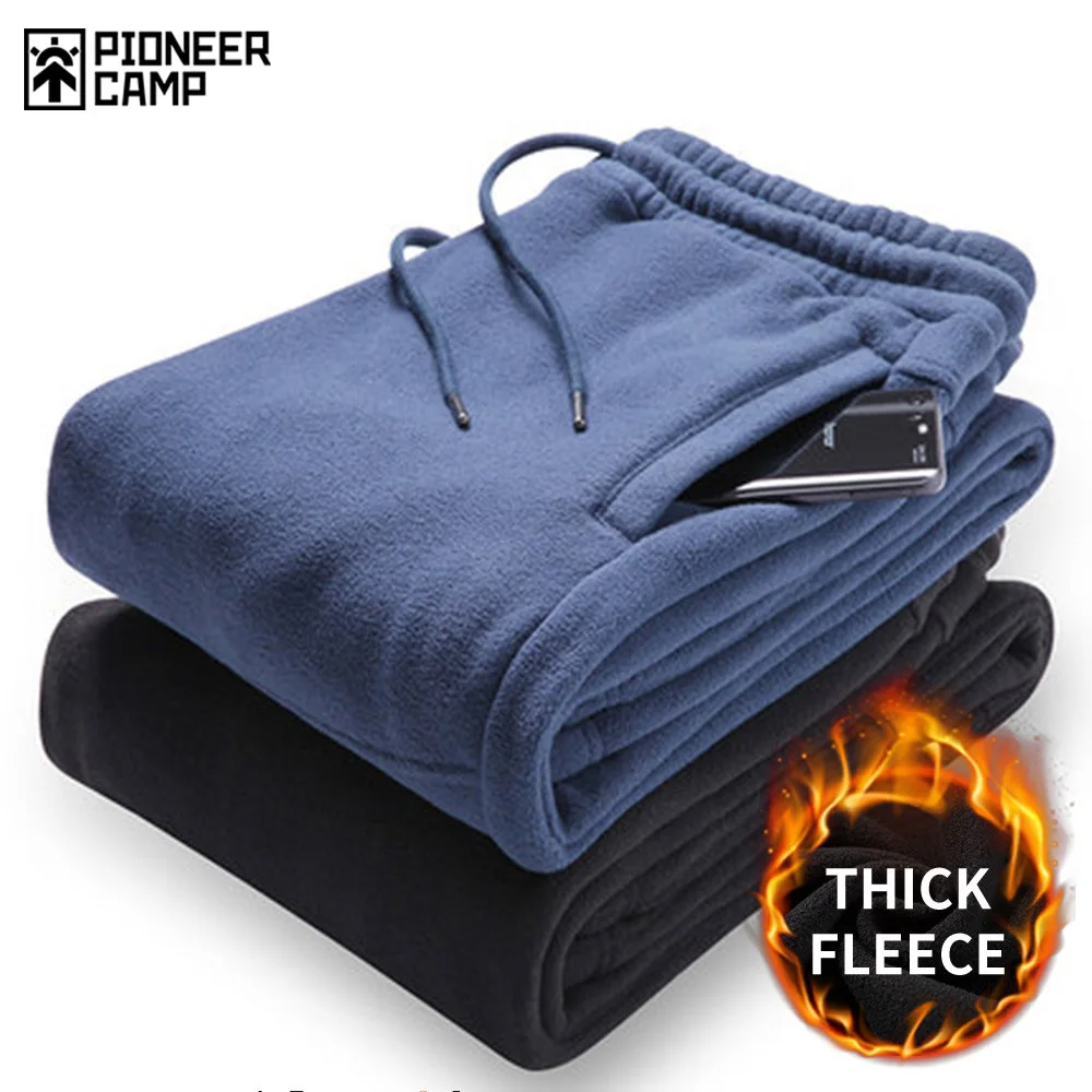 

Pioneer Camp New Winter Thick Fleece Sweatpants Men Brand Clothing Letter Embroidery Warm Trousers Male Quality Pants AZZ801373