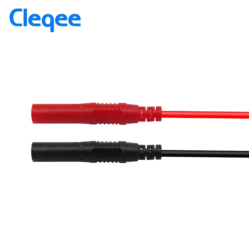 Cleqee P1206 Cách Nhiệt BNC Sang Dual 4Mm An Toàn Chuối Cắm Dao Động Ký Chì Kiểm Tra Cáp Đồng Trục BNC Nam Cắm 50Ohm dây