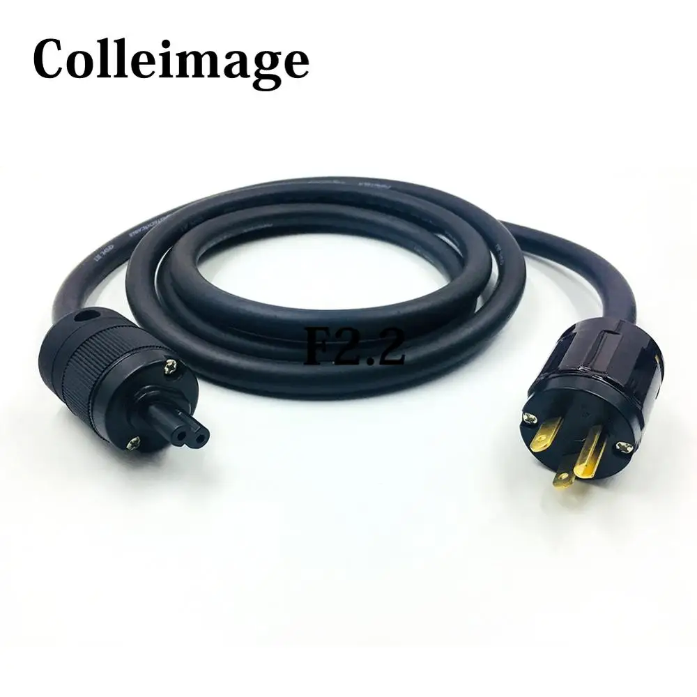 Hifi High Quality Pure copper US Power Cord Cable Audiophile Power Cord Cable Schuko Plug With Figure 8 IEC C7 AC Cord