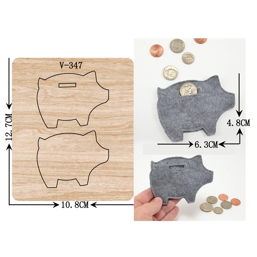 

Wooden pig cutting dies for scrapbooking, V347, new