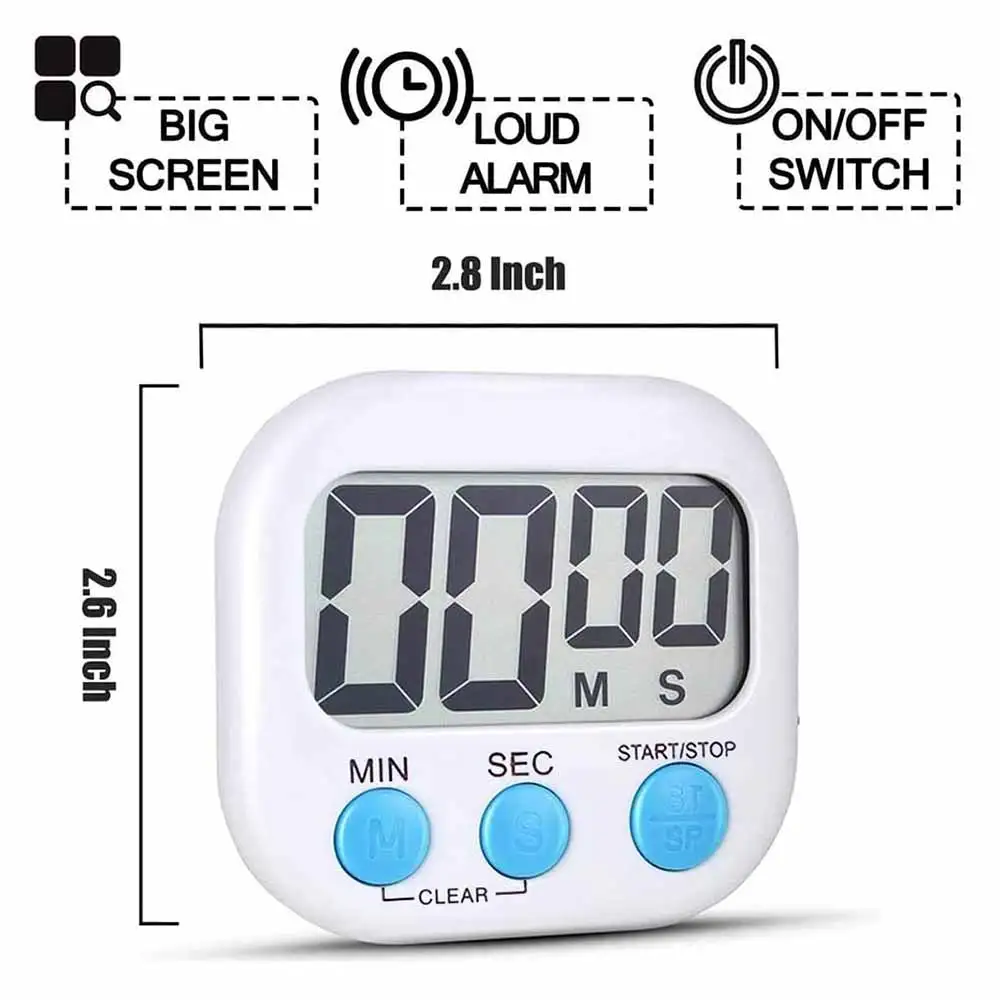 MCDFL Electronic Timer Digital Loud Bell Cooking Kitchen Gadget Sets Gym Stopwatch Fridge Magnets Minuteur Kids Cute Accessories