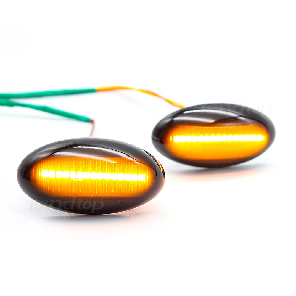 Dynamic LED Flashing Turn Signal Lamp Side Marker Lights For Peugeot 307 206 407 107 607 1007 Citroen C1 C2 C3 C5 C6 Indicator