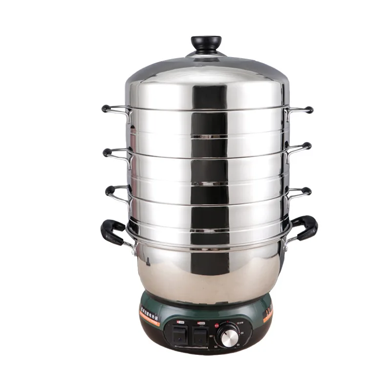 

New multi-layer electric steamer multi-function stainless steel original taste non-string cooker timing hot