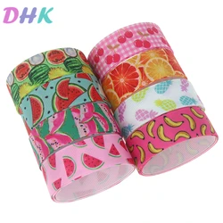 DHK 5yards watermelon pineapple orange Printed Grosgrain Ribbon Accessory Hairbow Headwear Decoration DIY Wholesale OEM C1731