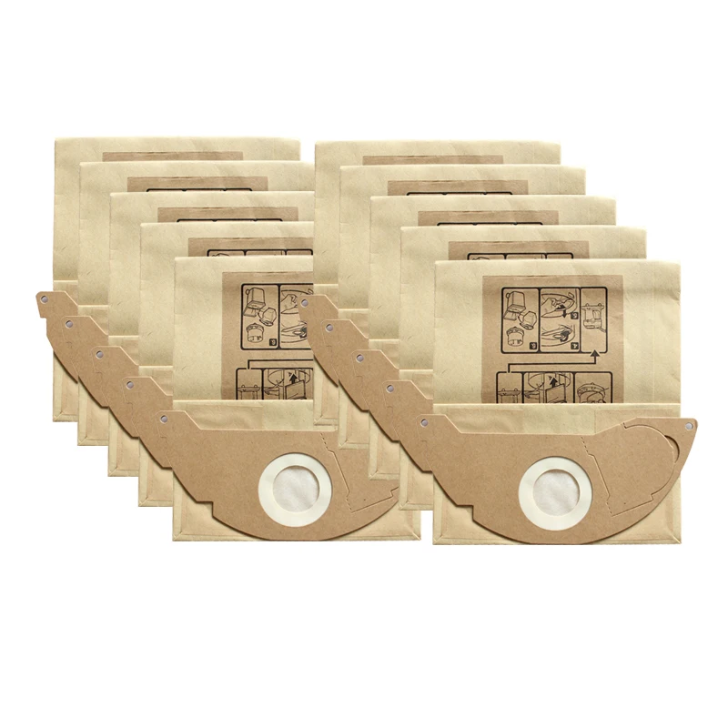 10/5 قطعة/المجموعة ورق فلتر الغبار أكياس ل Karcher WD2250 A2004 A2054 MV2 مكنسة كهربائية إكسسوارات قطع غيار استبدال حقيبة