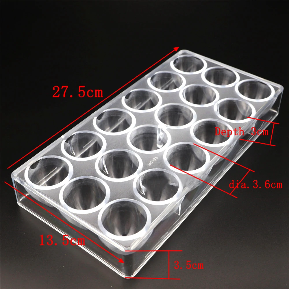 3D Polycarbonate Chocolate Bar Mold For Baking Candy BonBon Pastry Cake Decoration Confectionery Tool Sweets Chocolate Mould