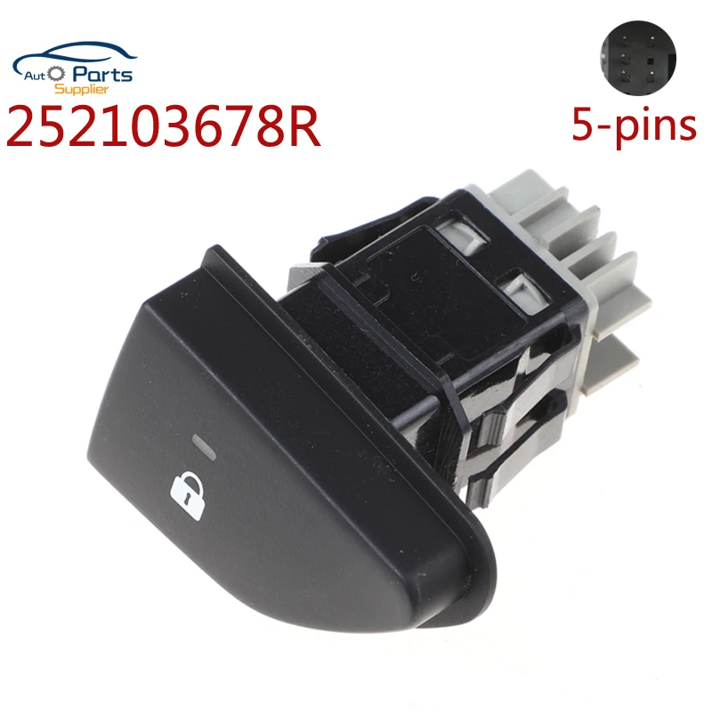 Botón de interruptor de cerradura de puerta central 252103678 R para Renault Clio MK4 Captur Dacia Duster Zoe 2010-2017