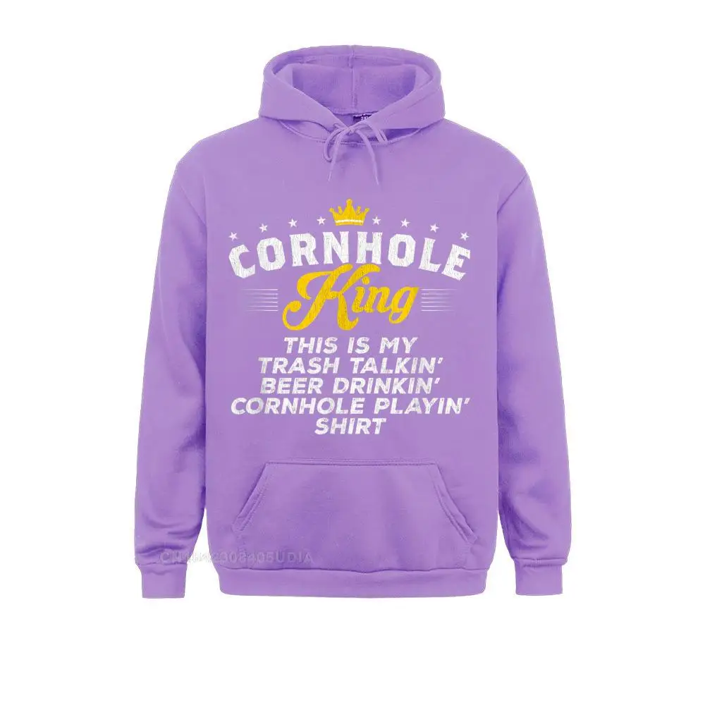 Mens Cornhole King TRASH TALKIN Funny Cornhole Gift Hoodie Long Sleeve Hoodies Autumn Women Sweatshirts Custom Clothes Prevalent