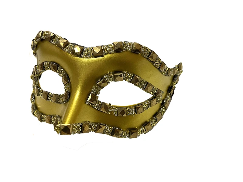 Golden Masked Ball Half Face Mask, Male Punk Personality Singer Bar Nightclub Performance Mask