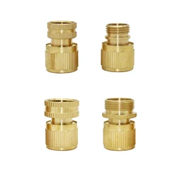 Brass 1/2 3/4 Inch Male Female Thread Quick Connector Garden Water Car Wash Connection Accessories Pipe Fittings Copper