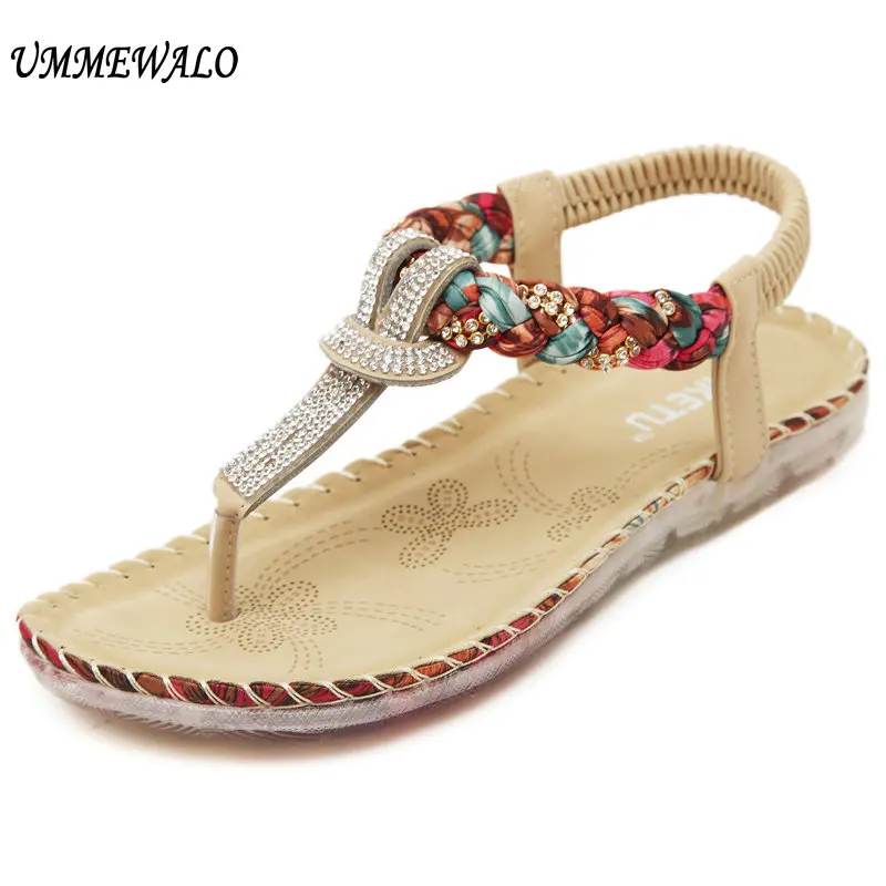 Women Summer Sandals T-strap Flip Flops Thong Sandals Designer Elastic Band Ladies Gladiator Sandal Shoes Zapatos Mujer