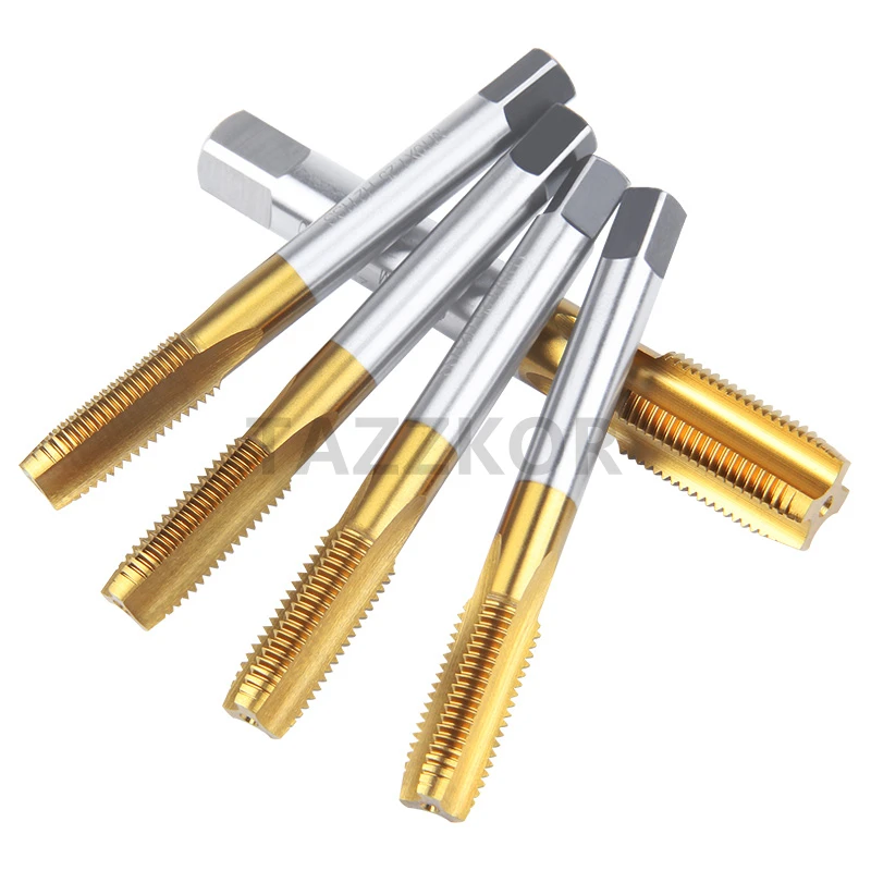 Screw Taps Standard Tooth Straight Flute Machine Screw Taps And Die Set Silvery Machine Taps For Material Iron Copper Mater