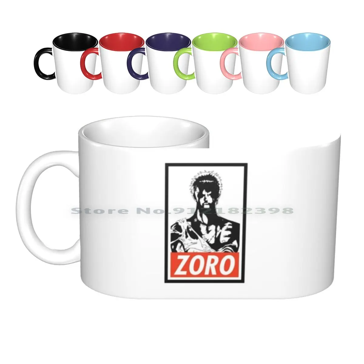 Roronoa Zoro Ceramic Mugs Coffee Cups Milk Tea Mug Zoro Roronoa Mugiwara Animates Manga Japan Creative Trending Vintage Gift