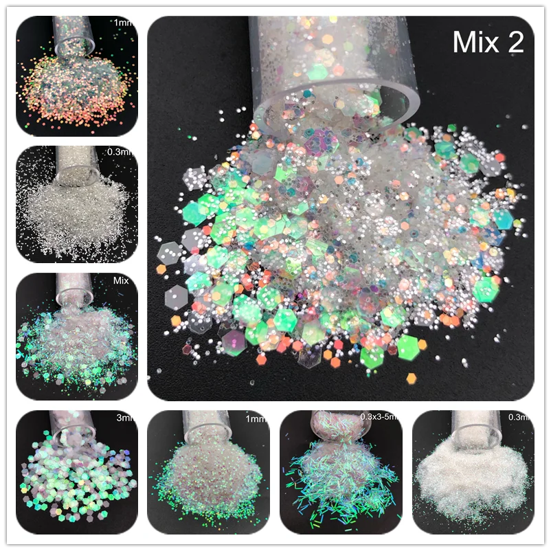 30g 0.3mm 1mm 3mm Ultrathin Loose Sequins Glitter Paillettes For DIY Nail Craft,Makeup, Wedding Decoration confetti