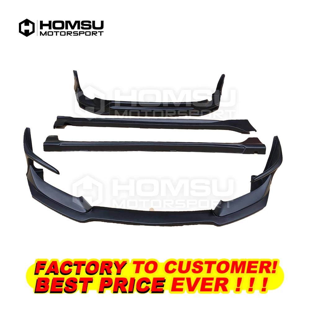 GF Style PP Material full set Body Kits Front Rear lip Spoiler for honda civic 10th Gen to GF Style 2015+ car bumper protector
