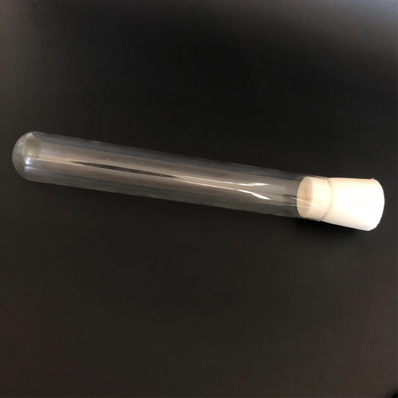 Tubo de ensaio de vidro com tomada de sílica, tubo de vidro para laboratório com 12 lâminas