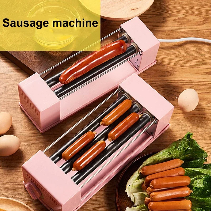 Machine à saucisses grillées de bureau à trois tubes, machine à hot-dog, boule de viande, jambon de maïs, petit-déjeuner, maison, dortoir