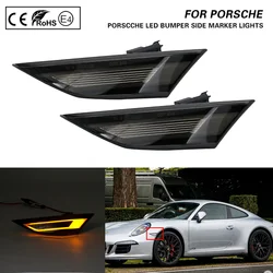 For PORSCHE 991 Carrera S 4 4S GTS GT3 Turbo Targa 718 Boxster Cayman GT4 LED Front Side Marker Lights Turn Signal Lamp 2Pcs