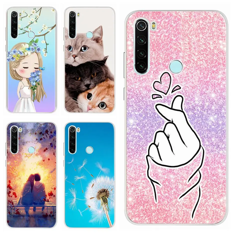 For Xiaomi Redmi Note 8 2021 Case Note 8T Soft Silicone Cute Painted Cover Case For Xiaomi Redmi Note 8 Pro Note8 T Fundas Coque