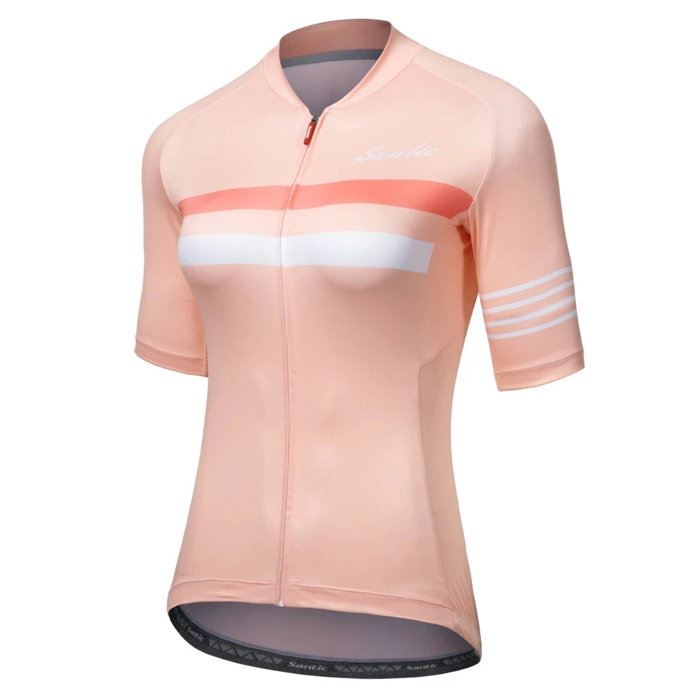 

Santic New Women Cycling Jersey Bike Jerseys Pro Fit Road MTB Tops Bicycle Short Sleeves Summer Breathable Asian Size S-3XL