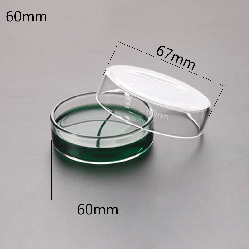 10 pieces/pack 60mm Glass Petri Dish Bacterial Culture Dish Borosilicate Glass Chemistry Laboratory Equipment