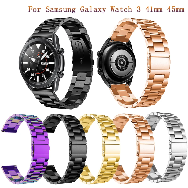 20 22mm For Samsung Galaxy Watch 42 46mm galaxy watch 3 45mm 41mm Active 2 40mm 44mm Stainless Steel For Amazfit Bip GTR straps