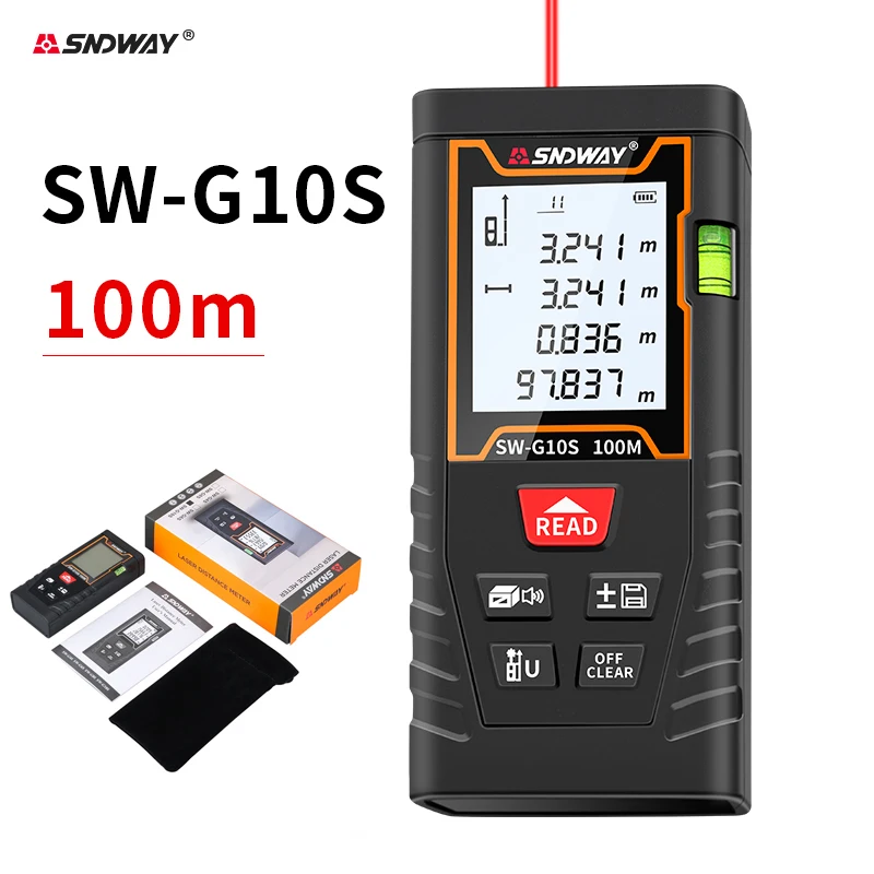 SNDWAY Range Finder 40M 60M 80M 100M misuratore di distanza digitale ad alta precisione palmare economia Trena Metro strumento elettronico per pagoda