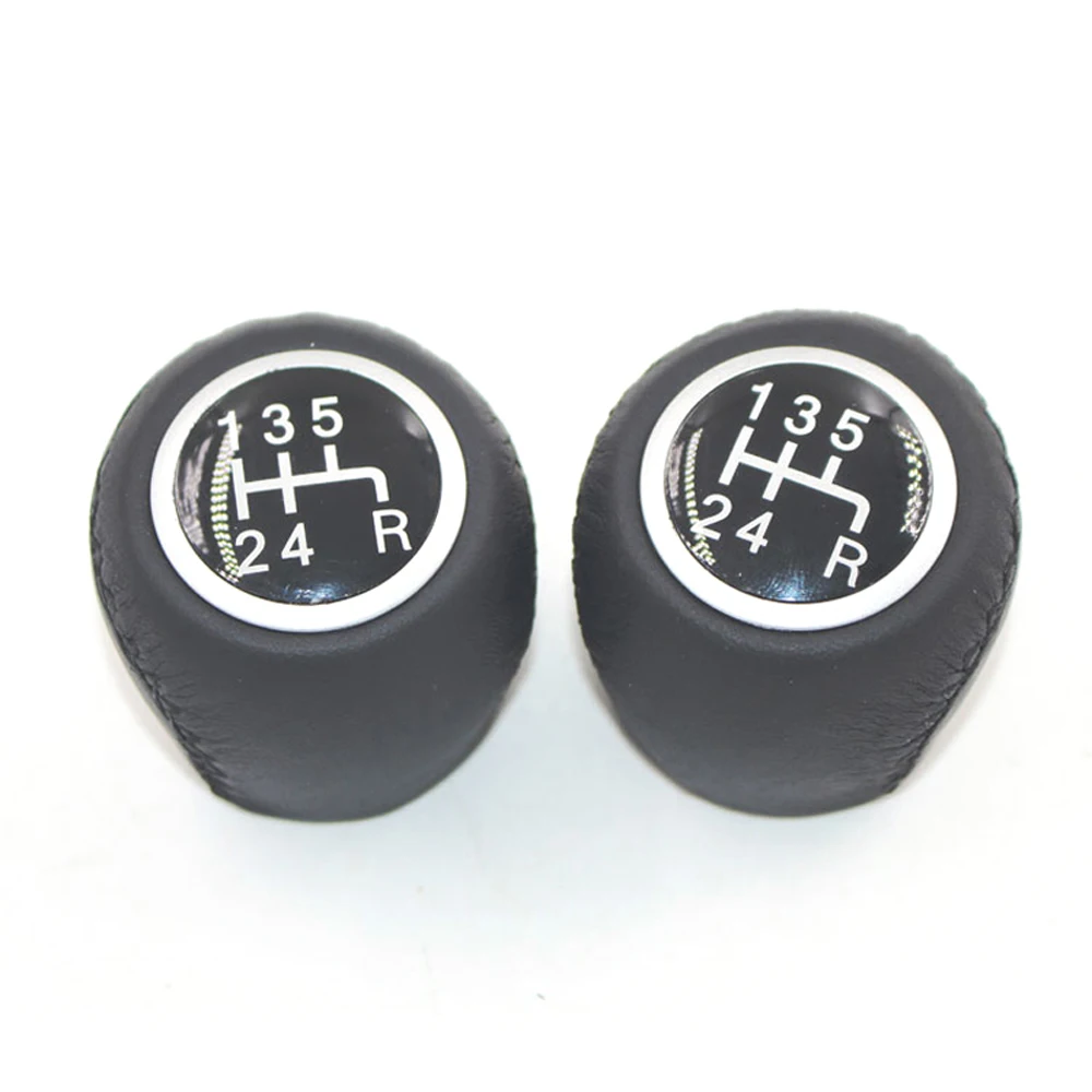 For Fiat Grande Punto 5 Speed leather gear knob 55344881 5 Speed MT Car Gear Shift Knob Sports Lever Handball