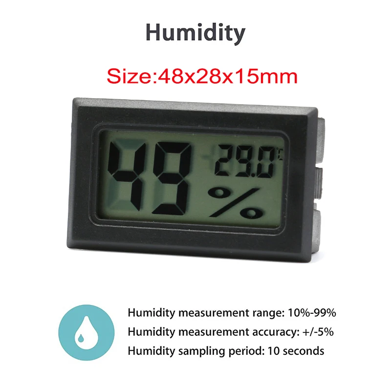 High Accurately Digital Thermometer Hygrometer Meter For Reptile Turtle Terrarium Aquarium Tank Accessories Temperature Humidity