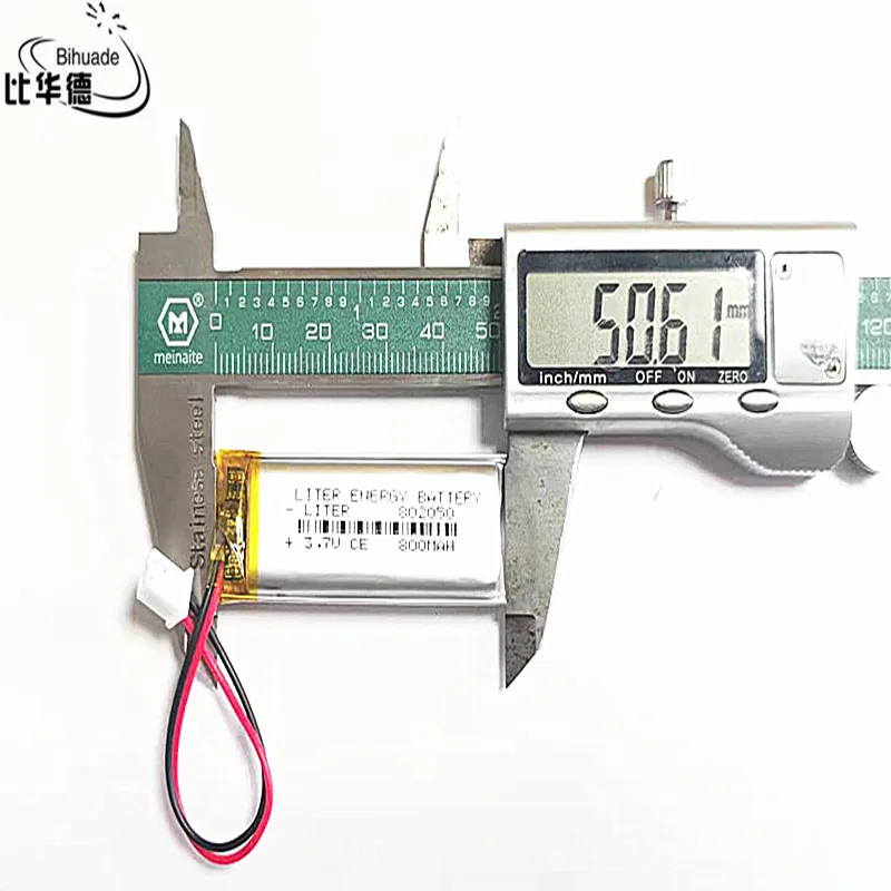 3.7V 800MAH 802050 JST XH 2,54 mm akumulator litowo-polimerowy LiPo do słuchawek Mp3 PAD DVD kamera bluetooth