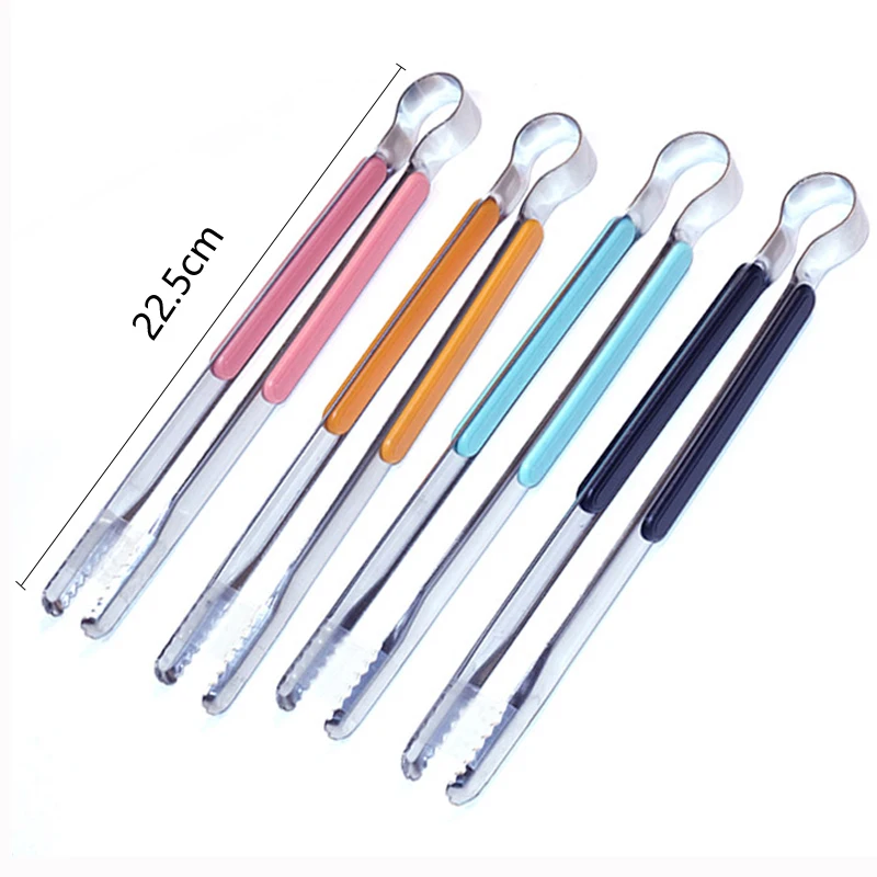 Korean BBQ Tongs Stainless Steel Food Tongs Barbecue Grill Meat Tongs Salad Bread Toast Clip Ice Tongs Kitchen Cooking Utensils