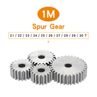 1 Piece Spur Gear 1M-21/22/23/24/25/26/27/28/29/30T SC45# Carbon Steel Material Cylindrical Gear For Transmission Accessories