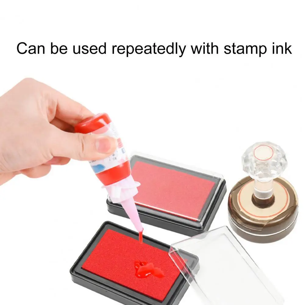 Almohadilla de tinta de secado rápido para manualidades, almohadilla de tinta de dedo reutilizable Rectangular de Color sólido para manualidades DIY, adecuada para sellos, papel, telas de madera