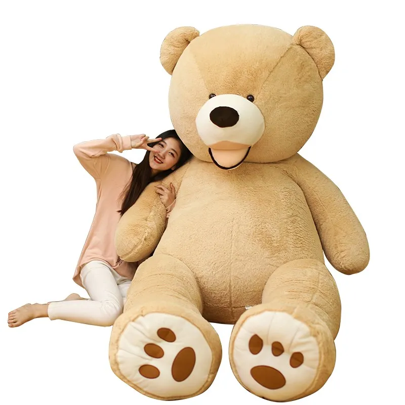 

100-260cm America Giant Teddy Bear Plush Toys Soft Teddy Bear Outer Skin Coat Popular Birthday&Valentine's Gifts Girls Kid's Toy