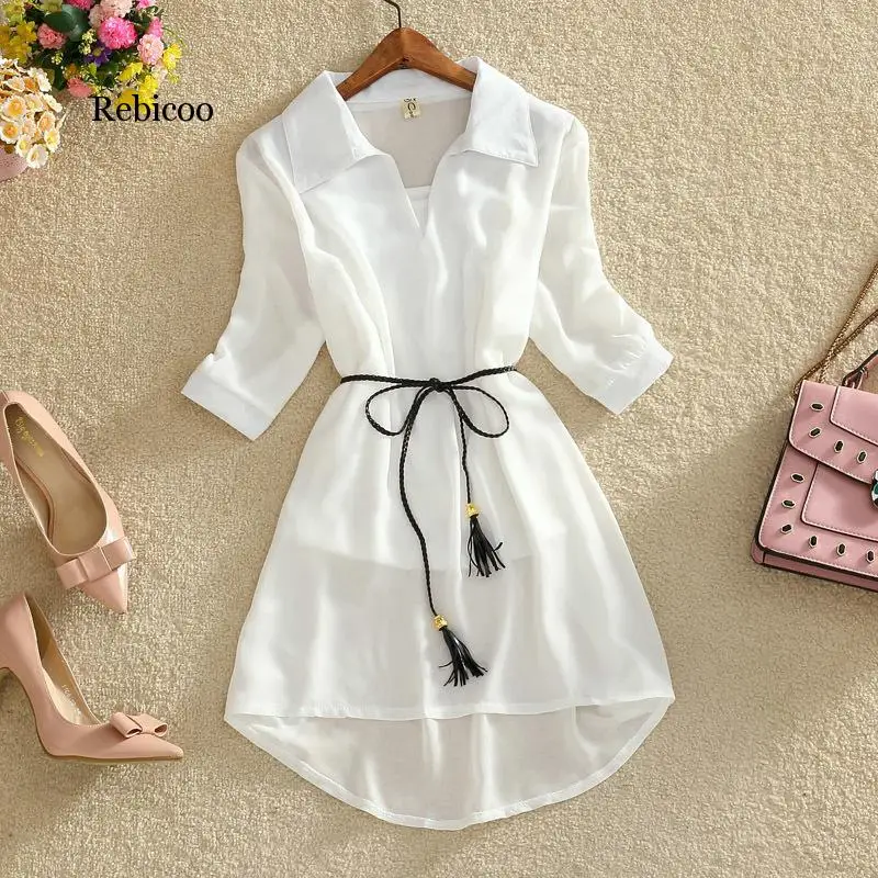 Summer sexy women dress with slim waist and hide meat Chiffon dress