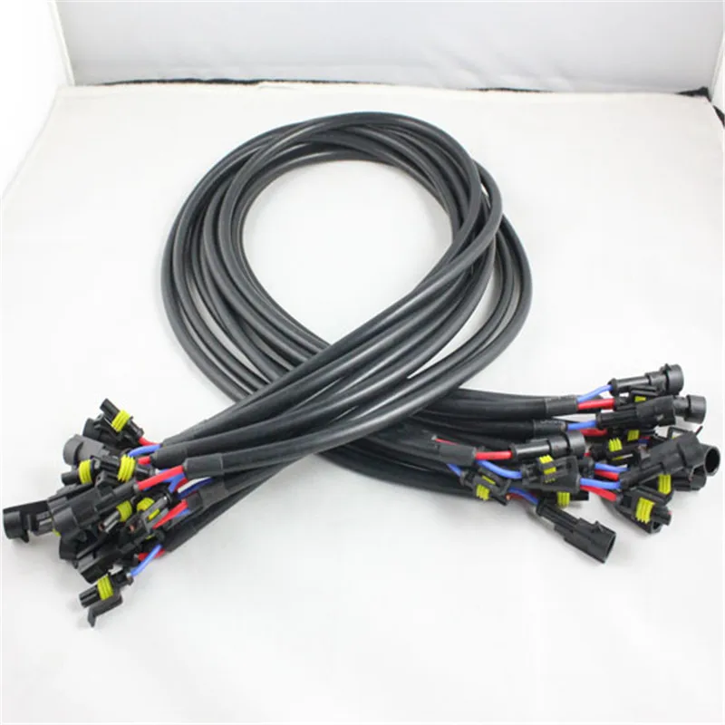 4pcs HID Ballast Extension Cable Cord Connector 100cm hid xenon bulb ballast cable wire relay harness socket adapters holder