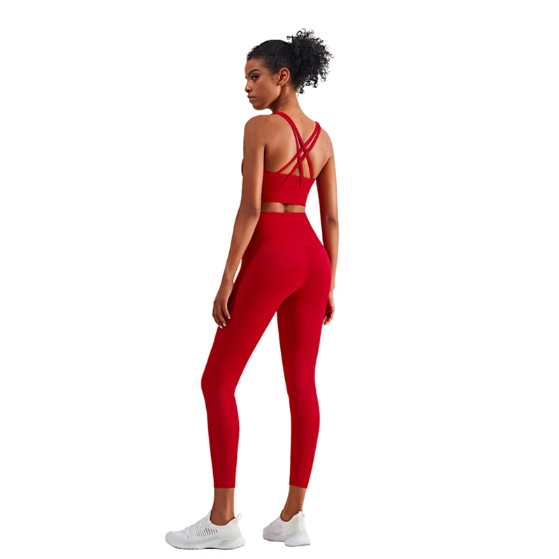 Women Sports Sets Fitness Suit New Arrival Yoga Bra And High Waist Leggings 2 Pcs Workout Running Gym Sportswear Vnazvnasi