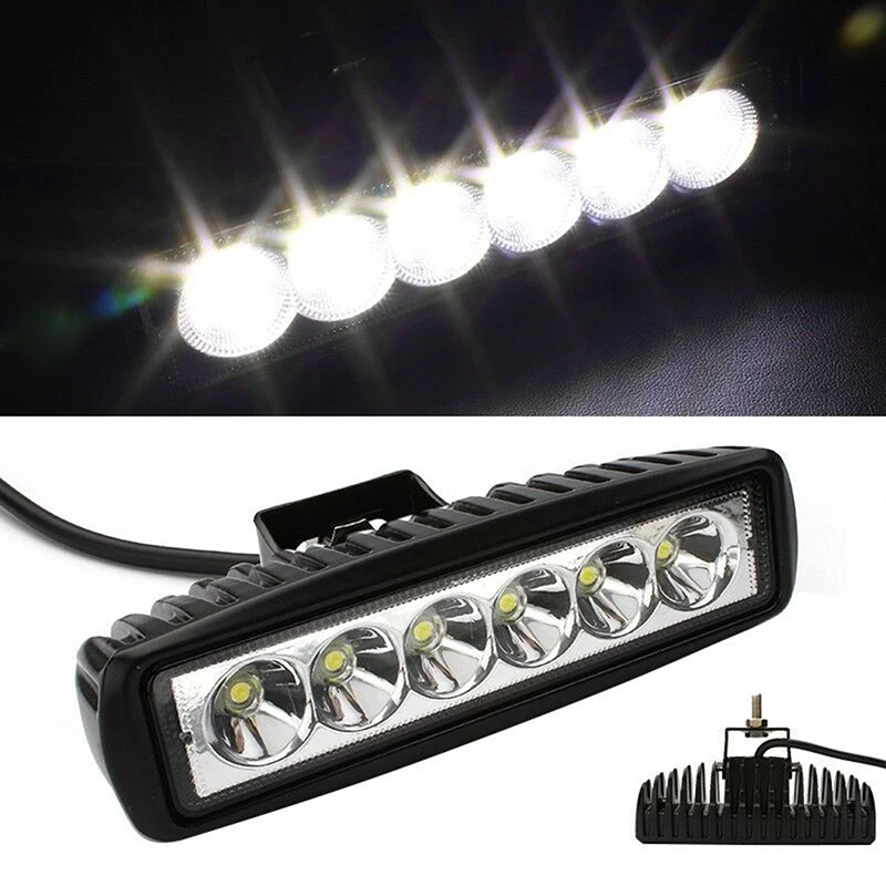 1Pc led lights 18w DRL LED Spot Flood Light For Work 6000k 4WD UTE SUV Truck