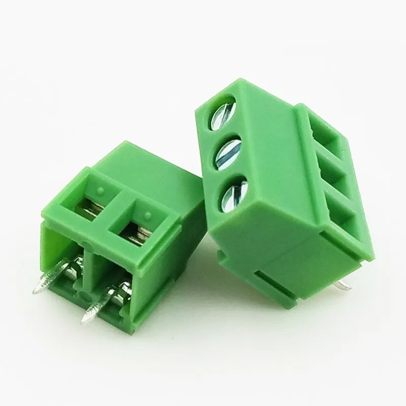 10Pcs KF128-2Pin/3Pin 2.54 / 3.5 / 3.81 / 5.0 / 7.5mm Spacing Terminal Block Splice Terminal Screw Type  PCB Screw Terminal