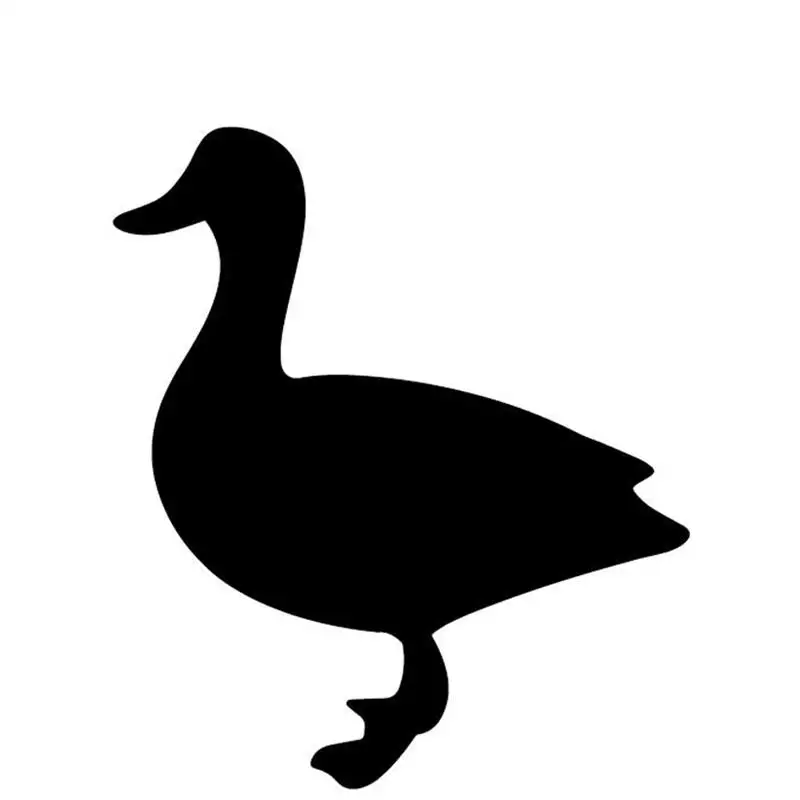 Small Town 13.3CM*15.3CM Duck Decoration Pattern Car Sticker Bumper Vinyl Decal Accessories Black/Silver C4-2708