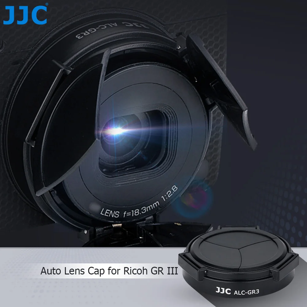 JJC tapa de lente automática para Ricoh GR III GR3 HDF GR IIIx GR3x HDF cámara tapa de lente automática Protector accesorios de fotografía
