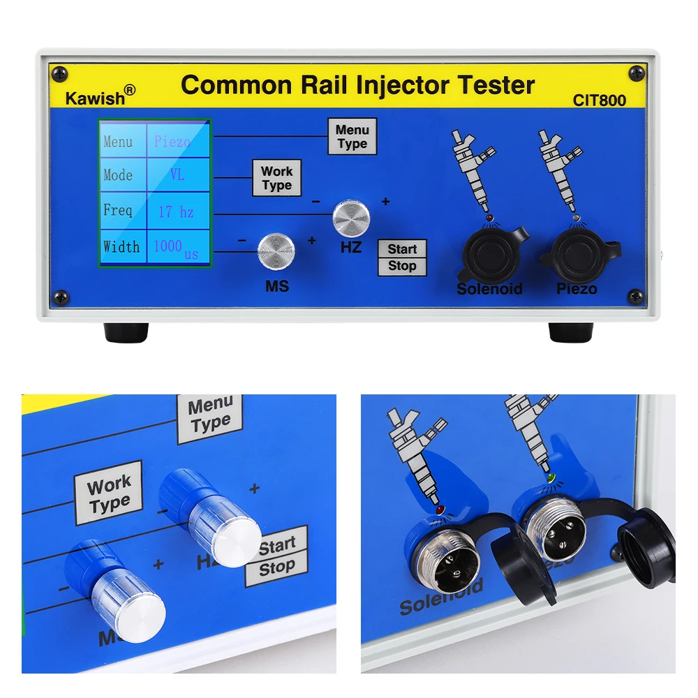 Large LCD CIT800 multifunction diesel common rail injector tester diesel Piezo Injector tester electromagnetic injector driver