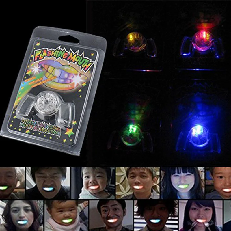 LED glowing flashing braces bracket part glowing teeth Halloween party mouthpiece carnival novelty decompression toy gift