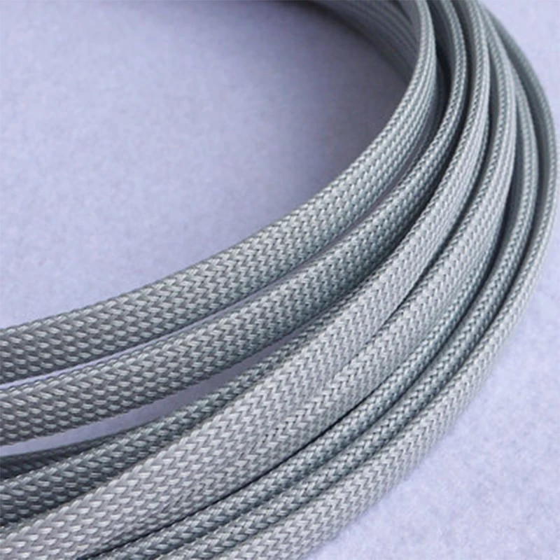 

100M/ 200M Flame-retardant Nylon Braided Mesh Tube Insulated Braid Sleeving Tight PET Wire Expandable Cable Sleeve