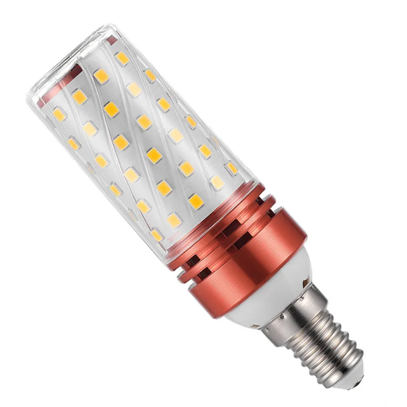 Lâmpada de milho LED para iluminação doméstica, candelabro E14, lâmpada de vela, branco quente, legal, 3000k, 6500k, E27, 110V, 220V, 12W, 16W, casa Lâmpada