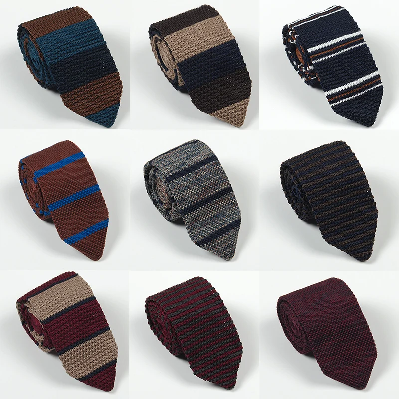 

40 Color Men's Tie Casual Stripes Woolen Knitted Necktie Men Knit Tie Gift for Men Accessories Gravata Formal Tie Gravata Bowtie